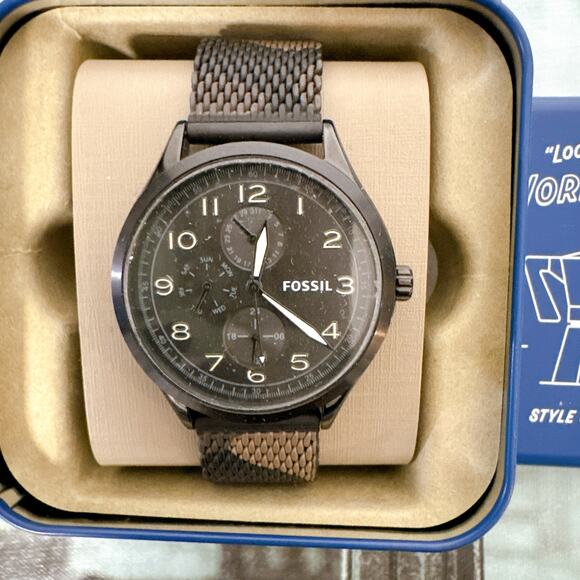 Fossil BQ2486 Wylie Multifunction Camo Stainless Steel Watch main image 5